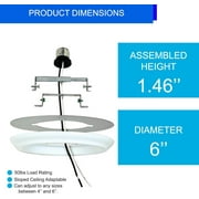Ciata Lighting Recessed Can Light Conversion Kit to Pendant, Instant Light Conversion Kit for Light Fixtures in White Finish – 2 Pack