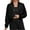 Black, variant on Women's Solid Color Fashionable Sleeve Long Sleeved Zipper Casual Top Jacket, Short Pilot Jacket with Front Pockets and Modern Streetwear Design,Red S
