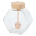 thumbnail image 4 of MasteelfCA 220ml Sealing Glass Honey Pot Environmental Friendly Clear Jam Jar with Dipper for Home Kitchen Use, 4 of 5