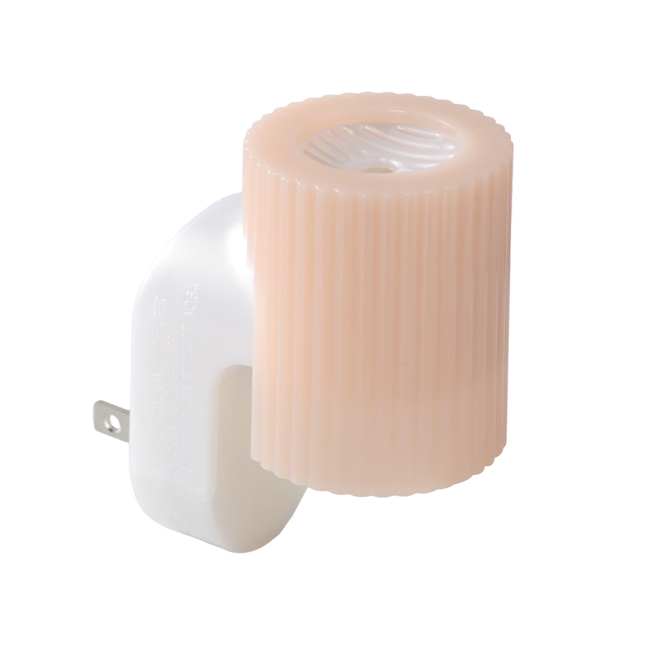 Mainstays Aroma Accents LED Fragrance Plug-in, Ribbed Texture, Traditional Wax Warmers, Blush Pink