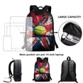 thumbnail image 4 of Uorisanigo 4PCS Kids Backpacks Flag Tennis Print Bookbag Set with Insulated Lunch Bag Pencil Pouch Water Bottle Holder for Teen Boys Schoolbag Elementary Preschool Bookbag, 4 of 7