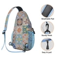 thumbnail image 3 of Crossbody Sling Bag Bohemian Tribal Hiking Sling Backpack Backpack Purse for Men Women, 3 of 6