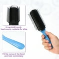 thumbnail image 4 of Unique Bargains Hair Brush 9 Row Styling Brush for Women Detangling Brush Travel Wet Hair Brush for Curly Hair Blue, Black, 4 of 7