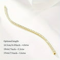thumbnail image 4 of 3mm moissanite tennis bracelet 925 sterling silver white gold and length optional, 4 of 4