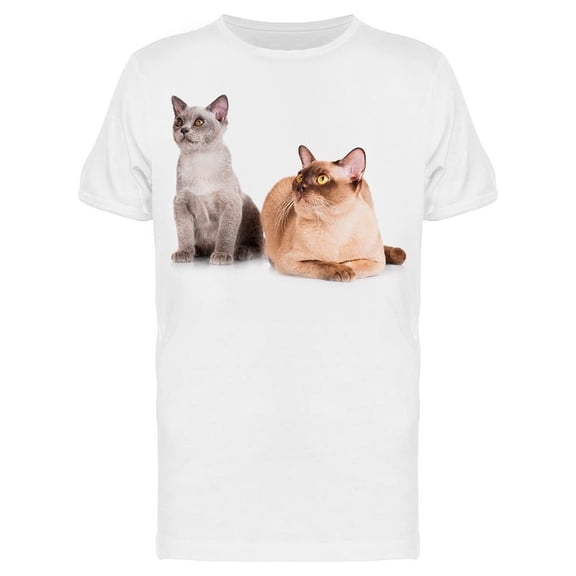 Burmese Cat With A Kitten Tee Men's -Image by Shutterstock Men's T-shirt