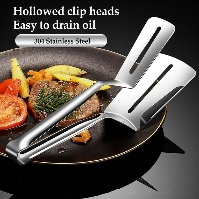 1pc one handed gadgets BBQ Grilling Spatula Buffet Tong Food Serving Clip