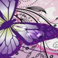 thumbnail image 5 of WIRESTER Unisex Fashionable 3-pocket Half Waist Apron Chef Catering Cooking Baking Kitchen Adjustable 2 Long Strings - 2 Tone Purple Butterfly, 5 of 6