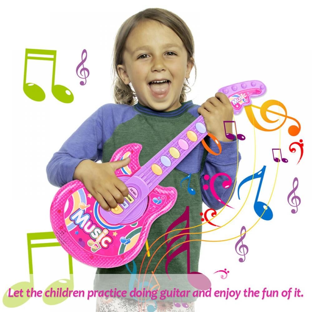 Details about   Kids Guitar Music Toy Instrument With Mic Music Developmental Educational Toy 