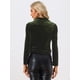 thumbnail image 4 of Chaqueta de motociclista Allegra K terciopelo Ejercito Verde L, 4 of 5