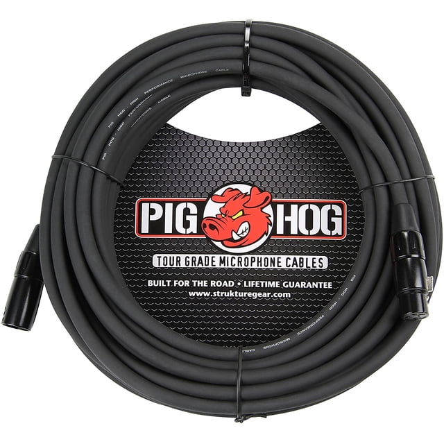 Cable de micrófono Pig Hog PHM50 de alto rendimiento XLR de 50 pies