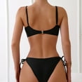thumbnail image 7 of Jamicy 2 Piece Bathing Suits Bikinis for Women 2025 Summer New Women's 2 Piece Bathing Suits Ribbed Tie Side Thong Bikini Set Swimsuit, 7 of 7