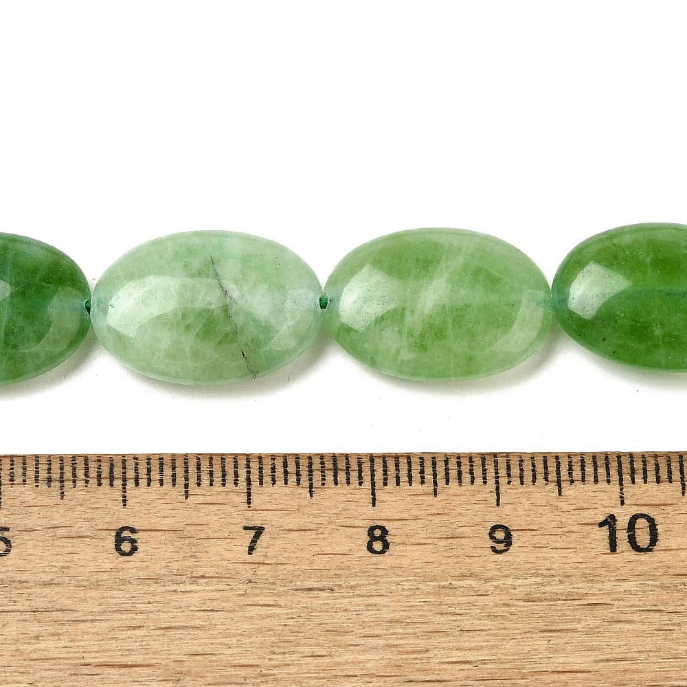 Natural Dyed Malaysia Jade Beads Strands Flat Oval Shape Green 18~18.5x12~13x4.5~5mm Hole: 1mm about 22pcs/strand 15.75''(40cm)