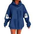 thumbnail image 2 of Karight Women's Ghost Graphic Sweatshirts Halloween Printing Hoodies Oversized Loose Fit Sweatshirt Pullover Long Sleeve Pullover, 2 of 3