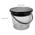thumbnail image 2 of WRITWAA Kitchen Compost Buckets Tea Waste Bin Grey Rectangular Portable Garbage Container for Office Use 1Set, 2 of 8