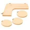 thumbnail image 3 of 4x jaula de hámster, de esquina, suministros de madera, de actividad, tablero de pie, juguete de hábitat para Chinchilla, Animal Fernando Soporte de percha de plataforma para pájaros, 3 of 8