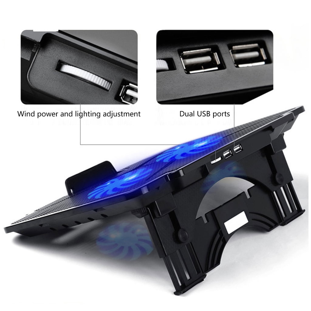 Zorvai LED Gaming Laptop Cooling Pad Laptop Cooling Stand External Cooling Fan Cooling