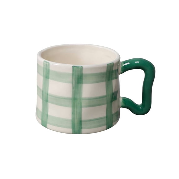 18 OZ Artisan Checkered Ceramic Mug