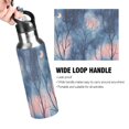 thumbnail image 4 of Yayeee 33oz Double Wall Stainless Steel Water Bottle with Flip Straw, Trees in The Night, 4 of 7