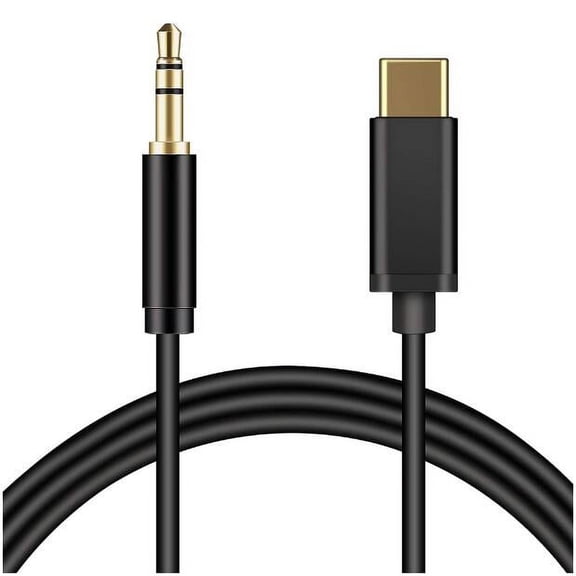 USB C To 3.5mm Aux Cord 3ft Type C Male To 3.5 Audio Jack Adapter Aux To USBC Headphone Adapter Compatible for Headphones Speakes and More USBC Devices Without 3.5mm Port
