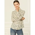 thumbnail image 2 of CamiFloral Con Botones Y BluDe ManLarCon Cuello En PunPaMujer Beige L, 2 of 6