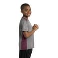 thumbnail image 3 of Sport-Tek Youth Heather Colorblock Contender Tee-L (Vintage Heather/ Maroon), 3 of 5