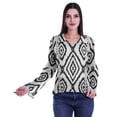 thumbnail image 4 of Moomaya Kurta Col Kurta Dentelle Détails Imprimé Manches Longues Tunique, 4 of 5