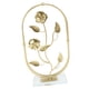 thumbnail image 3 of Adorno de hierro para gabinete ovalado, forma decorativa de flor, soporte de TV moderno y moderno, adorno de hierro para el hogar, rosa, 3 of 10