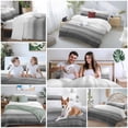 thumbnail image 6 of Black White Ombre Bedding 3 Piece Duvet Cover Set Twin Size, Vintage Minimalism Abstract Stripes Soft Microfiber Comforter Cover with Zipper Closure & Pillowcases, Wrinkle & FadeResistant Quilt Cover, 6 of 9