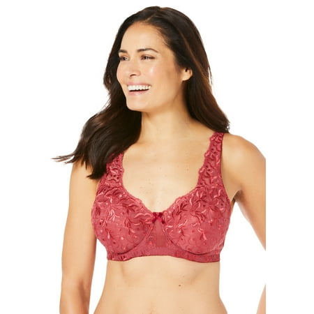 

Amoureuse Women s Plus Size Embroidered Underwire Bra Bra