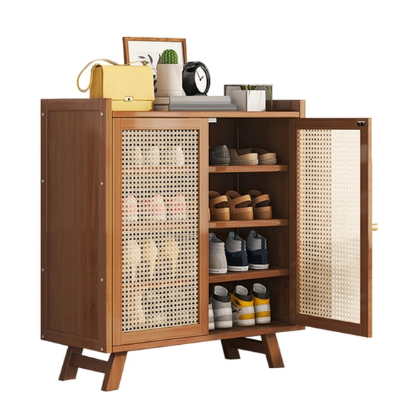 Btidfty 5-Tier Closed Wooden Shoe Cabinet with Doors, Shoe Rack Organizer for Entryway, Closet