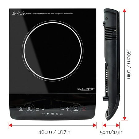 2300W Portable Pre-Programmed Settings Portable Induction Cooktop Countertop Burner, Black
