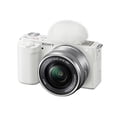 thumbnail image 3 of Restored Sony Alpha ZV-E10 APS-C Mirrorless Vlog Camera Kit, White (Refurbished), 3 of 6