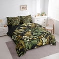 thumbnail image 3 of Manfei Boys Girls Tree Leaves Bedding Comforter Set 7 Pieces,Botanical Plants Full Bedding Set Lightweight,Vintage Aesthetics Fitted Sheet Flat Sheet,Luxury Bedroom Decor,Reversible, 3 of 8