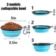 thumbnail image 3 of Cuenco plegable con tapas, paquete de 2 cuencos de viaje para perros, cuenco portátil plegable para agua para gatos, para caminar, acampar, azul claro y verde, 350 ml de diámetro, 13 cm, 3 of 5