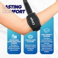 thumbnail image 5 of Caspe 2 Pack Adjustable Elbow Support Brace for Men & Women, Lightweight Forearm Band with Counterforce Pad for Everyday Arm Stability and Active Use - Blue, 5 of 10