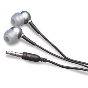 MobileSpec écouteurs dans l'oreille pour iPods/MP3 Joueurs avec 3.5mm Bouchon (Argent)