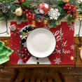 thumbnail image 3 of Red Christmas Winter Placemats Set of 6, 12X18 Inch Seasonal Christmas Holiday Table Mats, 3 of 5