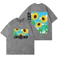 thumbnail image 1 of Jay Wheeler Dia Soleado Wash Camisetas Girasoles Verano Unisex Algodón Camiseta de manga corta,2,XXXL, 1 of 5