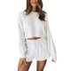 thumbnail image 1 of Women Casual Long Sleeve Sets, Versatile Elastic Waist Two Piece Sweater Puff Sleeve For Jogging For Female For Home ANGGREK Otros, 1 of 8