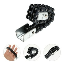 Soimiss Durable Black Drum Pedal Chain Sturdy Iron Double Buckle Accessory for Drum Set