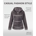 thumbnail image 3 of Abrigo de piel sintética Bellivera 1801A para mujer, color gris, talla XXL, 3 of 6
