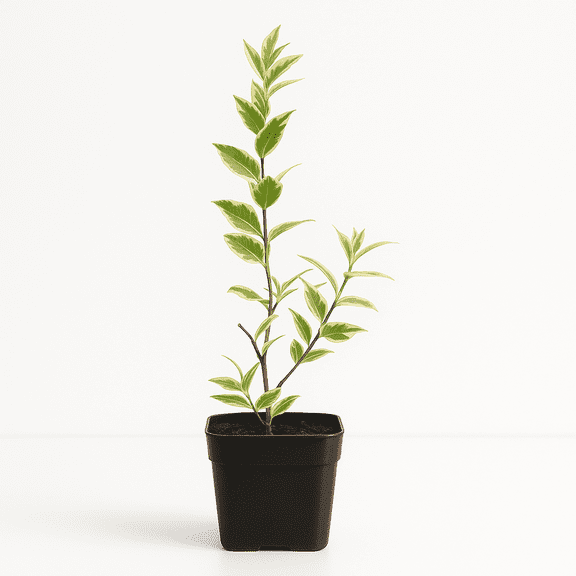 My Shelfie – Variegated Myrtle Starter Plant (Myrtus communis ‘Variegata’), 2-Inch Live Mediterranean Evergreen for Patio Gardens, Indoor Décor, and Plant Lover Gifts