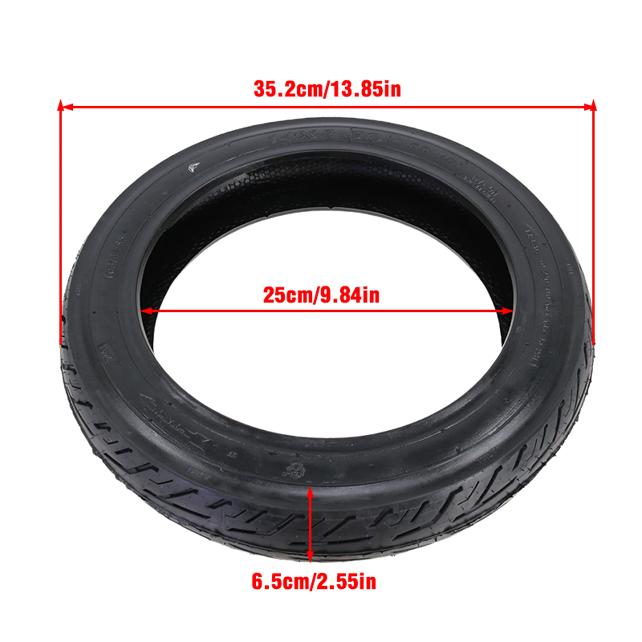 14x2.50 2.50-10 Tubeless Wear-Resistant Tyre Suitable For Electric Cars, Electric Motorbikes