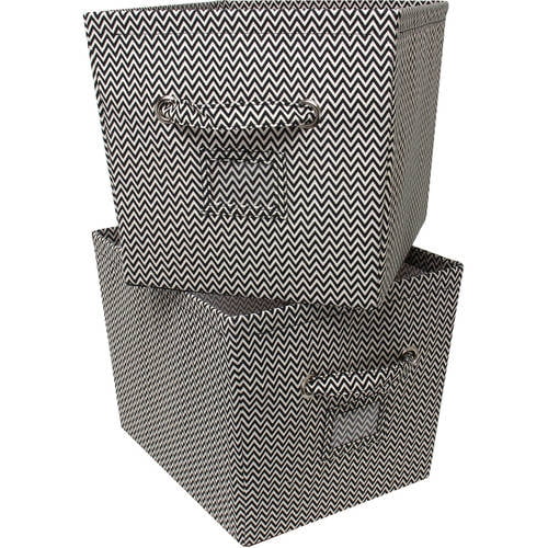 Mainstays Large Canvas Bins, 2pk