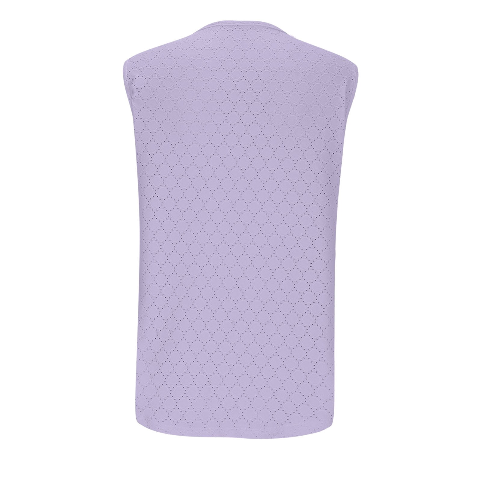ZQGJB Summer Womens Tank Tops Dressy Casual Summer Sleeveless Camisole Vest Trendy Solid Color Lace Crochet Eyelet Tunic Tees Shirt Purple L
