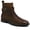 Brown Leather, variant on AZAR MAN Men's Round Toe Genuine Leather Boots Buckle & Straps Ankle Fashion Black Suede 8.5