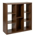 thumbnail image 2 of Better Homes & Gardens 6 Cube Organizer with Storage Cubbies, Walnut Finish, 2 of 10