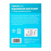 Vibrant Life Aquarium Air Pump for 5-15 Gallon Tanks, Single Outlet
