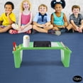 thumbnail image 5 of Portable Kids Lap Desk Tray Plastic Breakfast Lap Desk with Side Pockets & Slot Lap Table Snack Tray for Family, School, Class, Holiday Activities, and Kindergarten (12pcs), 5 of 11