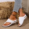 thumbnail image 6 of Lenago Women's Open Toe Mules Sandals Cross Strap Wedge Heel Slides Casual Comfortable Slip On Dressy Walking Shoes for Summer Work Party Outdoor White 8.5, 6 of 7